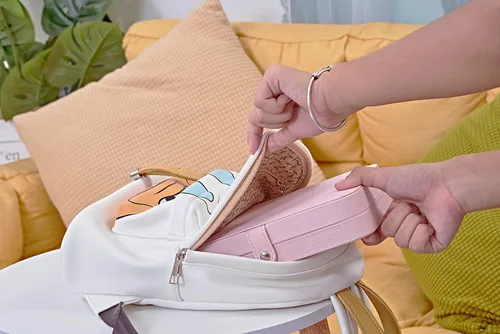 Vista 6 de GUKA Joyero organizador de viaje para mujeres y niñas, soporte de joyería para aretes, anillos, collares, joyas, organizador de viaje, caja