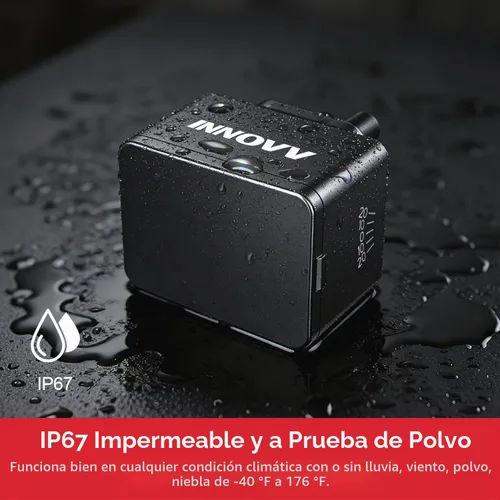 Vista 4 de INNOVV ThirdEYE - Sistema de punto ciego para motocicleta con alerta de voz e indicadores, sistema de asistente de moto impermeable, detecta