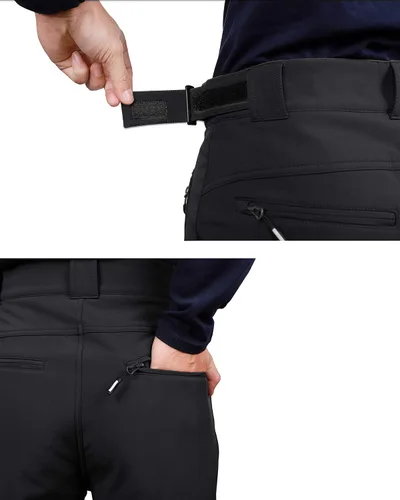 Vista 4 de Outdoor Ventures Lite - Pantalones deportivos impermeables y resistentes al viento para hombre, con forro polar, para senderismo, esquí, nieve