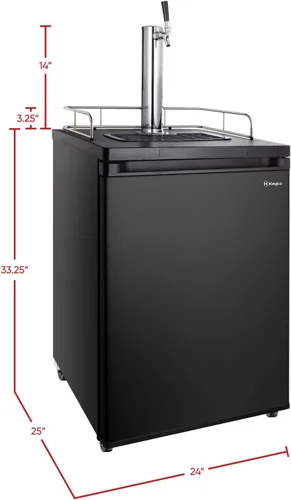 Vista 5 de Kegco HBK309B-1 Dispensador de barriles, negro