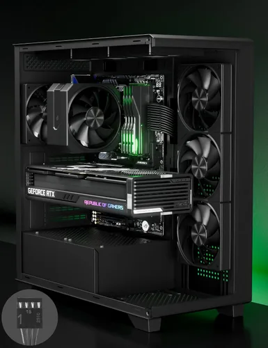 Vista 7 de Enfriador de aire de CPU con tubos de calor de 4X6mm, enfriador de CPU de ventilador de 120mm 1650rpm, enfriador de CPU AMD AM5/AM4/AM3 Serie