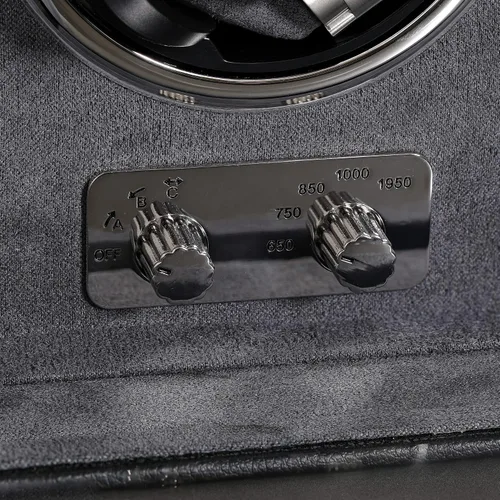 Vista 5 de ROTHWELL Bobinadora de 4 relojes para relojes automáticos con motor silencioso con múltiples velocidades y ajustes de rotación (negrogris)