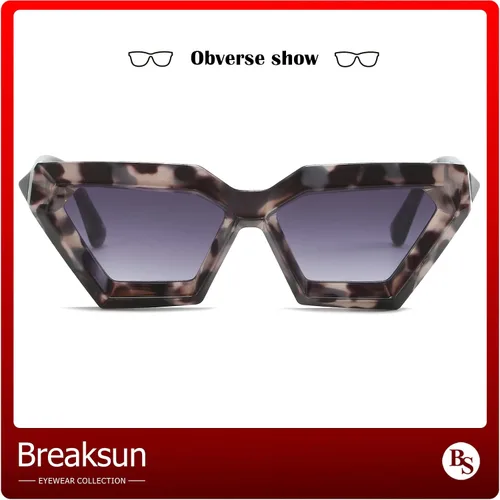 Vista 2 de Gafas de sol de ojo de gato con montura gruesa para mujer, estilo vintage, de moda, estilo retro