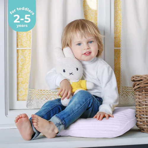 Vista 3 de Utopia Bedding Almohada para niños pequeños (Lavanda, paquete de 2), almohadas de 13x18 para dormir, funda de mezcla de algodón suave