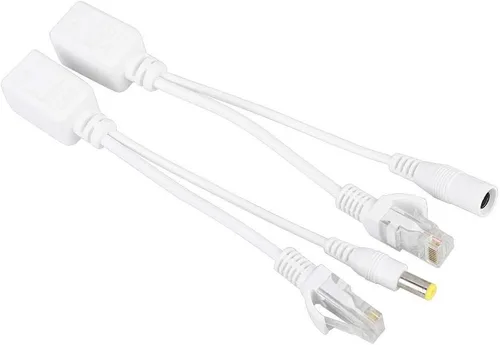 Vista 2 de 10 pares de cámaras de red Poe Rj45 cable, adaptador de alimentación a través de Ethernet inyector + divisor CC 12 V.