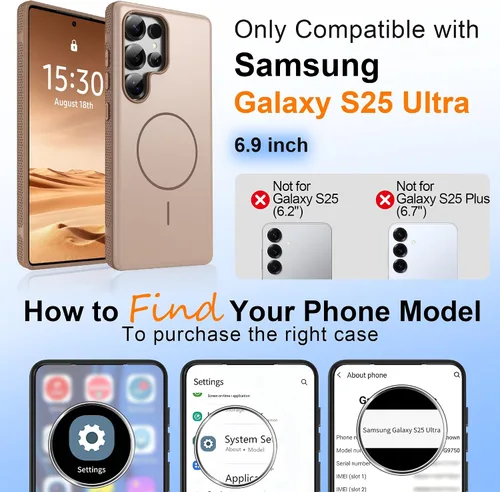 Vista 193 de Jshru Funda para Samsung Galaxy S26 Plus/Galaxy S25 Plus: para Galaxy S24 Plus [compatible con Magsafe] [2 protectores de pantalla HD] cubierta
