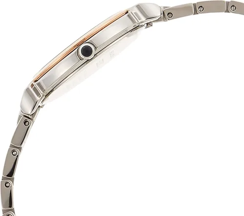Vista 3 de Seiko Reloj de plata de cuarzo japonés con pantalla analógica SFQ798 para mujer, oro rosa, Oro rosado
