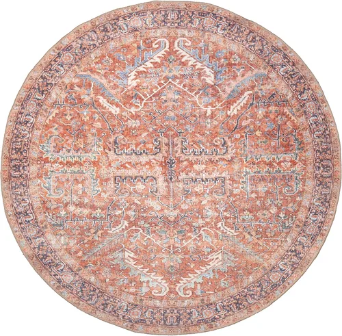 Vista 342 de GLN Rugs Traditional Collection - Alfombra de felpilla lavable a máquina, tradicional lavable, antideslizante, alfombra de felpilla de pelo corto