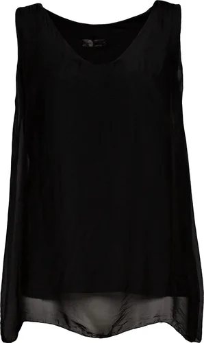 Vista 3 de M Made in Italy Camiseta sin mangas con cuello en V de doble capa para mujer