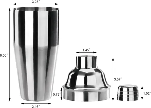 Vista 3 de New Star Foodservice 48414 Coctelera de acero inoxidable, 25 oz