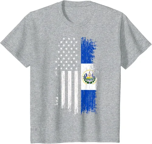 Vista 58 de Camiseta de la bandera de Estados Unidos salvadoreño - Camiseta de El Salvador USA