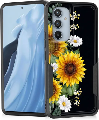 Vista 133 de Funda para Galaxy A14 5G, resistente de doble capa híbrida de policarbonato duro, goma suave, a prueba de golpes, funda protectora resistente