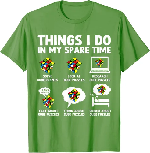 Vista 18 de Things I Do in My Spare Time Cube Puzzle Speed Cubing Camiseta