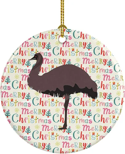 Vista 5 de Caroline's Treasures Adorno de cerámica de avestruz común para árbol de Navidad, decoración colgante para el hogar, Navidad, vacaciones, fiesta