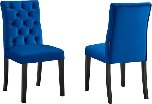 Vista 3 de Modway Duchess Performance Velvet - Juego de 2 sillas de comedor, color coñac