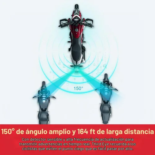 Vista 5 de INNOVV ThirdEYE - Sistema de punto ciego para motocicleta con alerta de voz e indicadores, sistema de asistente de moto impermeable, detecta