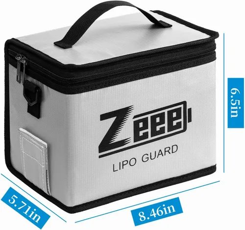 Vista 5 de Zeee 7.4V 50C 2200mAh 2S RC Lipo Batería con XT60 Plug 2 Pack Baterías con 1 unids Lipo Safe Bag Bolsa ignífuga a prueba de explosiones para carga