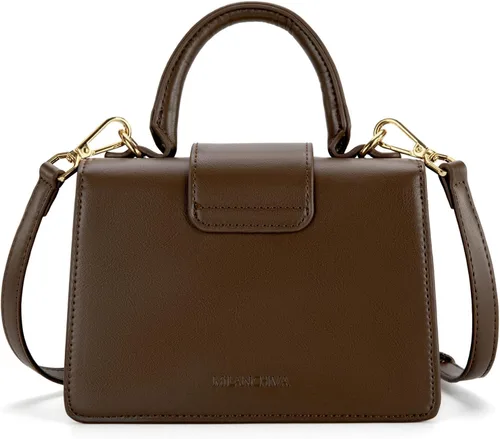 Vista 4 de Milan Chiva Monederos pequeños con asa superior para mujer, mini bolso cruzado, elegante bolso cuadrado