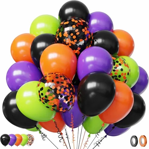 Vista 13 de Lukiituke Globos verdes y dorados, 57 globos de fiesta de oro oscuro y Verde y dorado