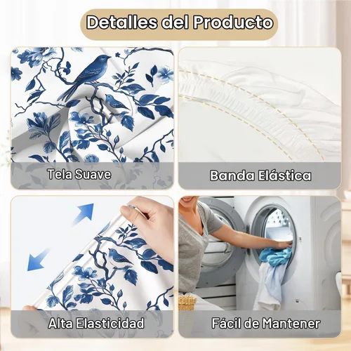 Vista 3 de ANNA QUEEN Juego de 6 fundas para sillas de comedor y cocina, fundas elásticas lavables para sillas de comedor, decoración elegante del hogar