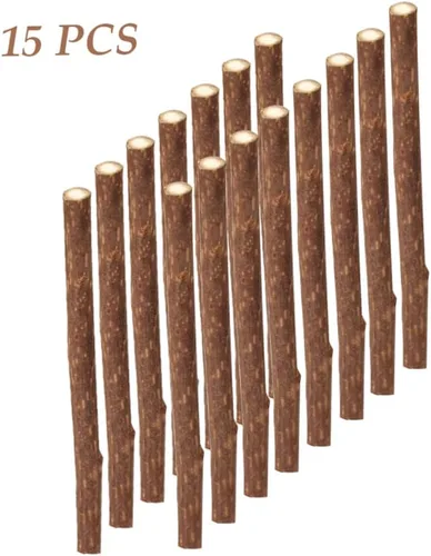 Vista 8 de Palitos masticables de hierba gatera Silvervine, 15 piezas de juguete molar natural de Matatabi para gatos, limpieza de dientes y cuidado dental