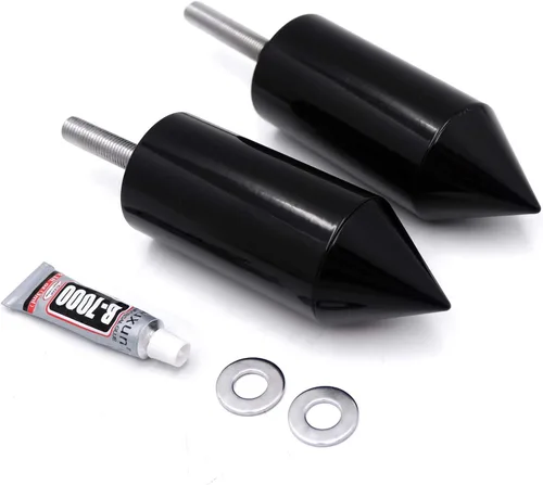 Vista 8 de Protector de deslizamiento de marco con puntas, protector contra caídas, aluminio negro para Yzf 600R Thundercat 96-07 [N/P: MT290-012]