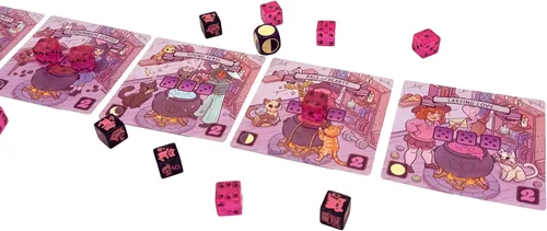 Vista 3 de Purrfect Potions: Juego de dados y azulejos para familiares: pociones de preparación con familiares de gatos para mayores de 8 años, 2-4 jugadores