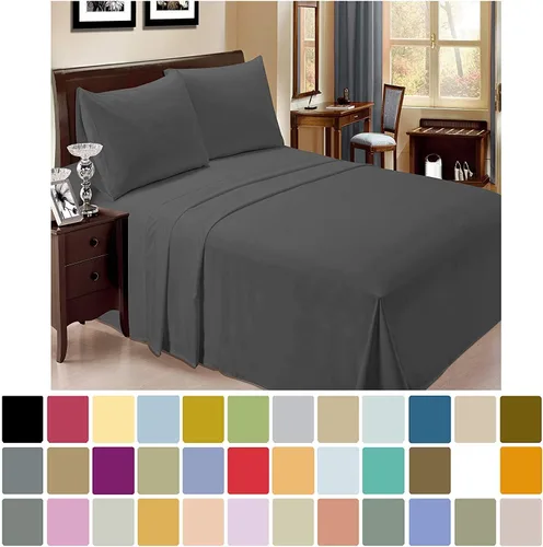 Vista 2 de Juego de sábanas para cama de 4 piezas, 800 hilos, 100% algodón, color blanco, tamaño Queen, de algodón de gran calidad, para cama, tejido de satén