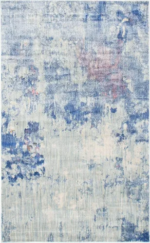 Vista 30 de Unique Loom Helios Collection - Alfombra Santorini (2 pies 2 pulgadas x 6 pies 1 pulgada, azul/beige)