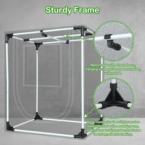 Vista 7 de Tienda de cultivo de 18 x 30 x 36 pulgadas para plantas de interior 600D Mylar hidropónico de alta reflexión para plantas, frutas, flores, cultivo