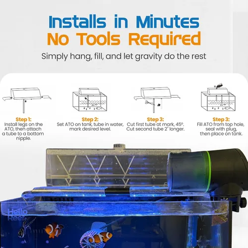 Vista 2 de Flipper Aquarium Auto Top Off System Mantenedor de nivel de agua ATO para tanques de acuario de agua dulce y salada