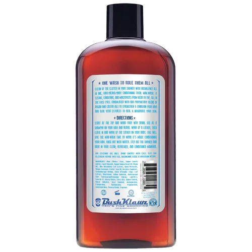 Vista 2 de BushKlawz Man Wash (13.5 oz, Active Prince) todo en uno Champú para barba y cuerpo acondicionador para barba aroma refrescante activo