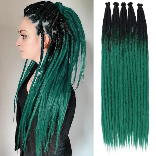 Vista 52 de Leeven Extensiones de Rastas Sintéticas de Doble Punta de 24 Pulgadas 30 Hebras Rastas Boho 613 Rubio 3 Estilos Mixtas Onduladas Rizadas DE Rastas