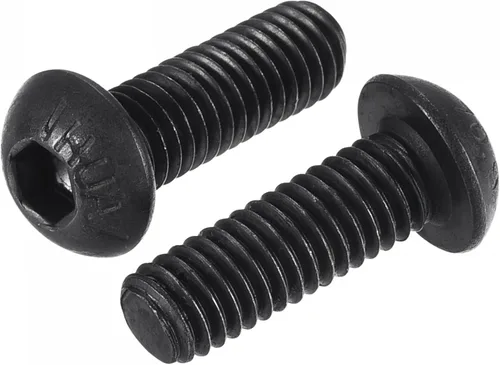 Vista 6 de uxcell Tornillos de cabeza de botón hexagonal M6x8mm Tornillos de acero de aleación 25pcs