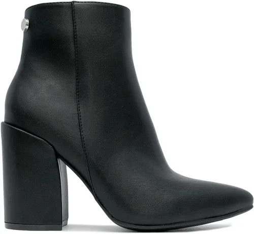 Vista 3 de Nautica Botas de invierno con tacón de bloque para mujer, punta puntiaguda, cremallera lateral media, Yeva