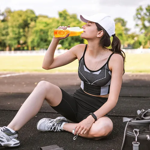 Vista 5 de Zubebe Botellas de agua transparentes reutilizables a granel con tapas de acero inoxidable a prueba de fugas, botellas deportivas de acrílico