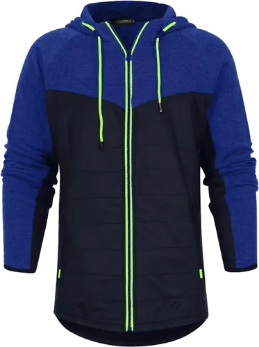 Vista 2 de Ymosrh Chaqueta de invierno para hombre, acolchada, plegable, ligera, resistente al viento, aislada, cálida con capucha, M-3XL