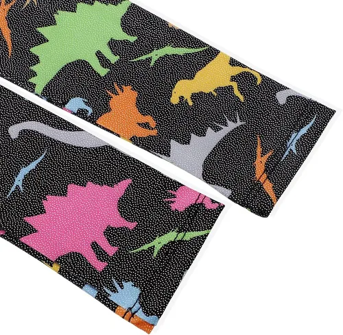 Vista 57 de HOZIY - Leotardos de manga larga para niñas, de gimnasia, para niños pequeños, trajes florales de unicornio, galaxia, arco iris, patrón de rayas