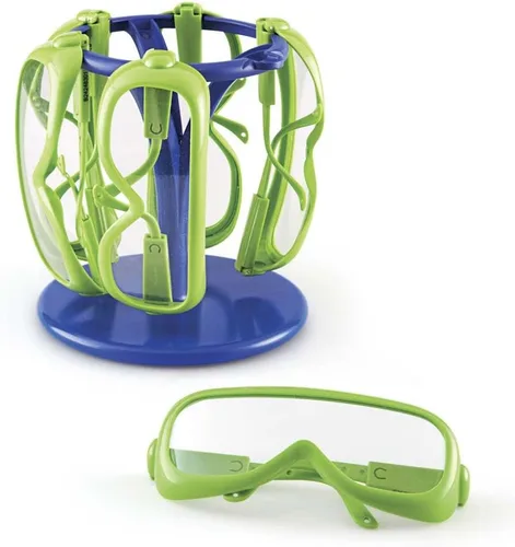 Vista 5 de Learning Resources Gafas de seguridad científica con soporte, ciencia preescolar, juego de 6, a partir de 3 años