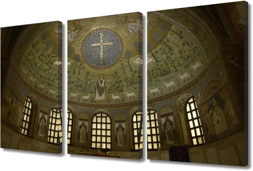 Vista 102 de TUMOVO Decoración de pared de iglesia cristiana de 3 paneles, imágenes de la resurrección de Jesús para sala de estar, dormitorio, cocina