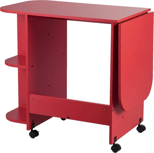Vista 11 de SEI FURNITURE Southern Enterprises - Mesa extensible para manualidades, color rojo