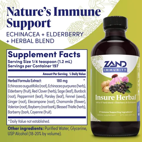 Vista 2 de Zand Insure Herbal Immune Support, 8 onzas