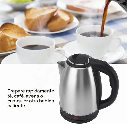 Vista 3 de Zerodis Hervidor eléctrico, hervidor de té de ebullición rápida de 2 litros con forro de acero inoxidable, apagado automático, caldera de agua
