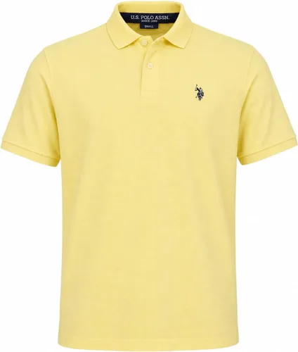 Vista 45 de Polo de piqué de algodón sólido para hombre con pequeño Pony Gris jaspeado