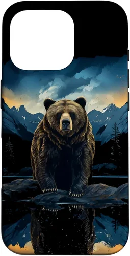 Vista 20 de Bear Grizzly Animal Mountain Hiking Case for iPhone 16
