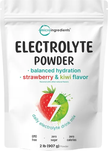 Vista 10 de Micro Ingredients Electrolitos en polvo, 1 libra (69 porciones) Sin azúcar Sabor a uva Sweet Concord Mezcla de bebida de hidratación de 1,000