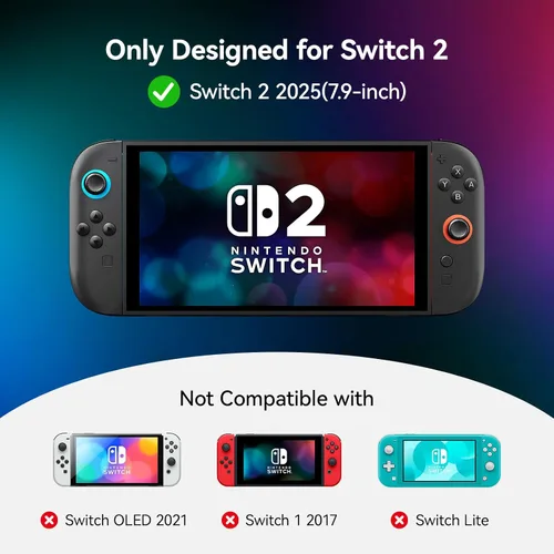 Vista 2 de for Switch 2 Screen Protector, 2-Pack Tempered Glass Screen Protector for Nintendo Switch 2 (2025 7.9" Model), Easy to Install with Alignment Frame