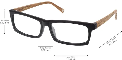 Vista 2 de Simple Suqare Frame Gafas Unisex Frame8005
