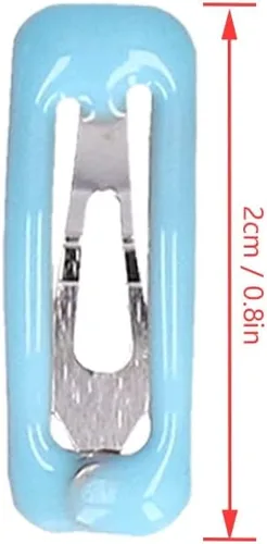 Vista 6 de Zerodis Pinzas para el pelo pequeñas para mascotas, 50 horquillas de colores diferentes, clip de gota de agua para mascotas pequeñas para conejillos