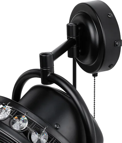 Vista 7 de Parrot Uncle Ventilador de pared de 10 pulgadas, ventilador de pared con brazo oscilante y plegable, diseño silencioso que ahorra espacio, dirección